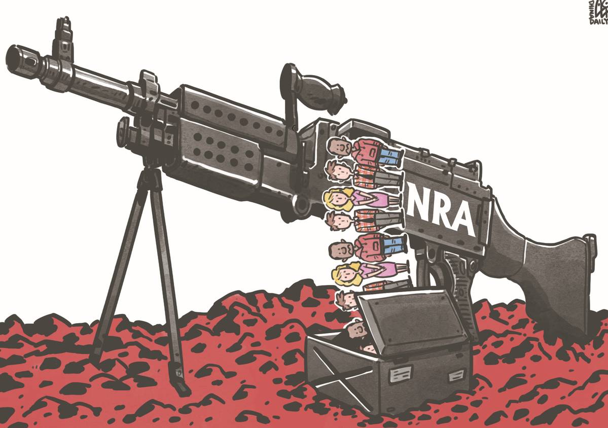 NRA成為推行槍支管控背后最大的阻力。（來(lái)源：中國(guó)日?qǐng)?bào) 作者：蔡艨）