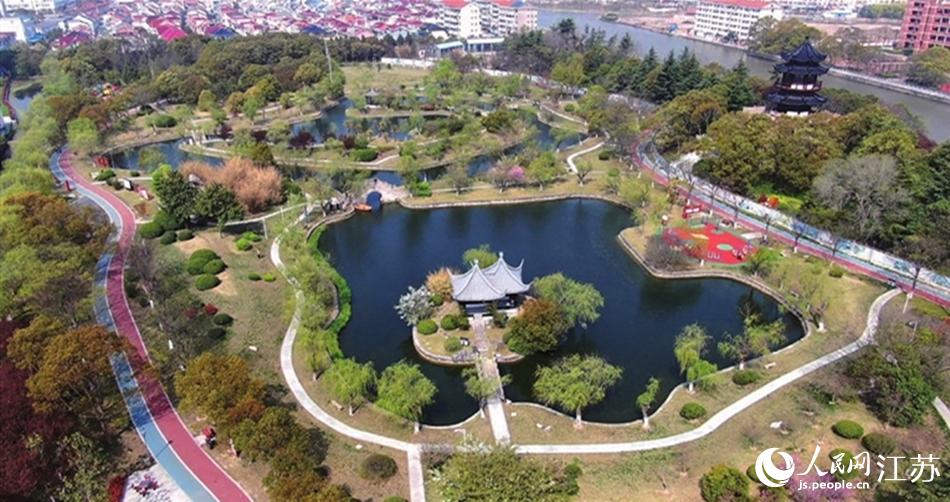 如東縣人民公園。如東縣委宣傳部供圖