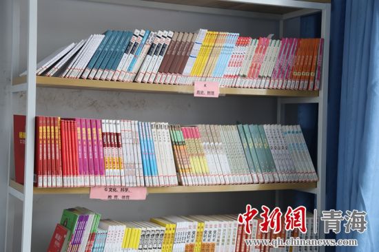 圖為“安康圖書館”項(xiàng)目為日月鄉(xiāng)哈城中心小學(xué)配置的圖書。張海雯攝