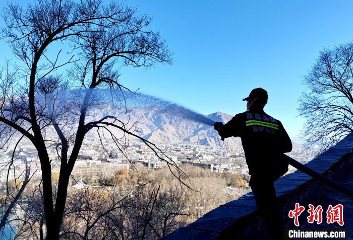 12月6日，布達(dá)拉宮消防救援大隊(duì)在布達(dá)拉宮山體林草區(qū)域開(kāi)展?jié)窕ぷ??！㈣?攝