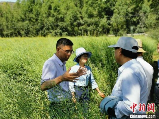 圖為九三學(xué)社青海省委主委杜德志(左一)在基層調(diào)研。受訪者供圖